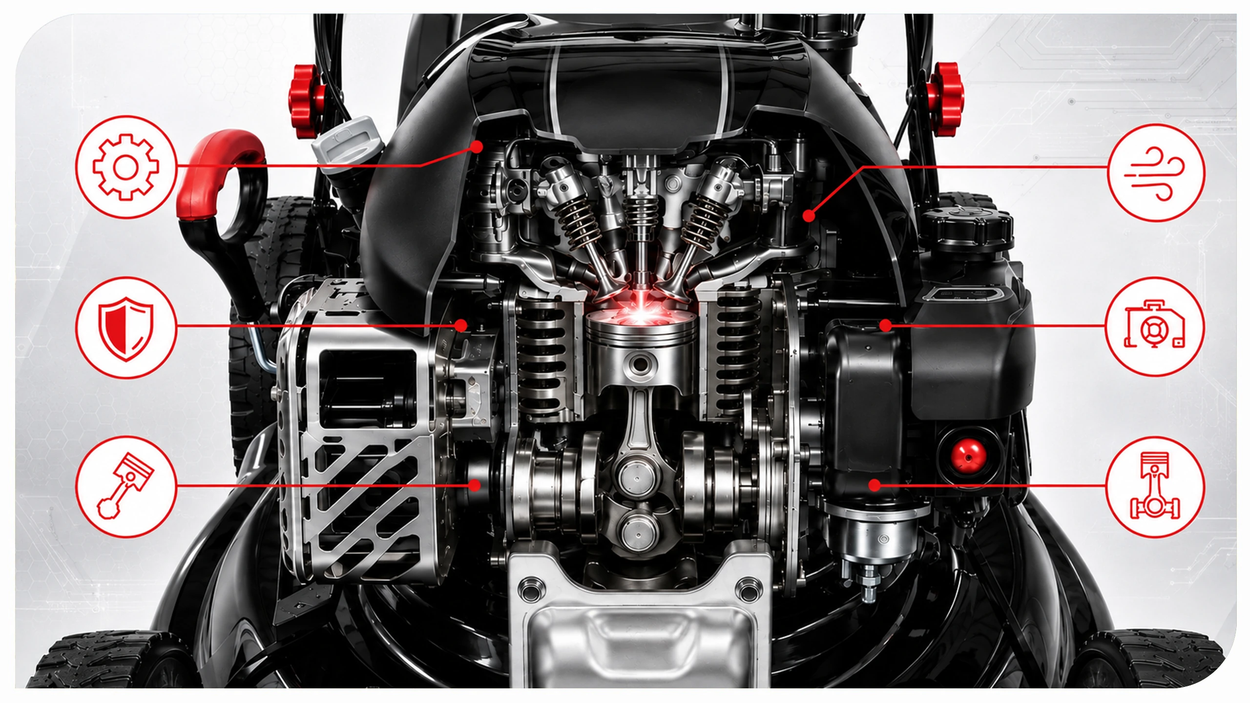 Silnik HONDA GCV200 w kosiarce VENOM PM53-201H