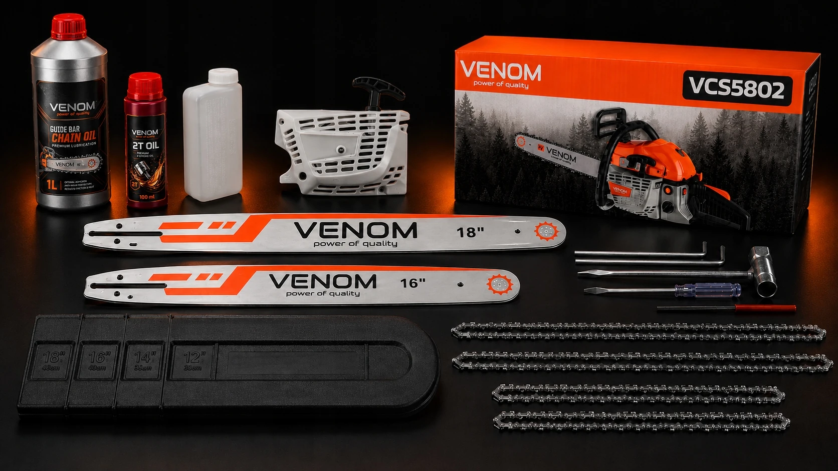 Dane techniczne pilarki VENOM VCS5802